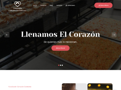 Página Web / Redes Sociales - Fundación Corazón Contento